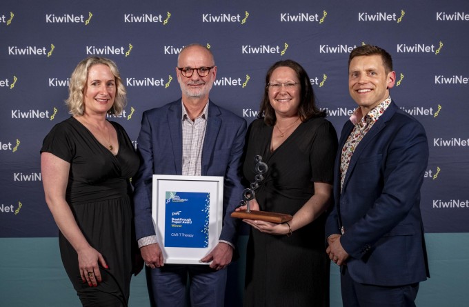 Malaghan CAR T programme wins KiwiNet Research Commercialisation Award
