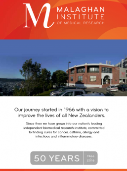 Cover Malaghan 50th Brochure 2016